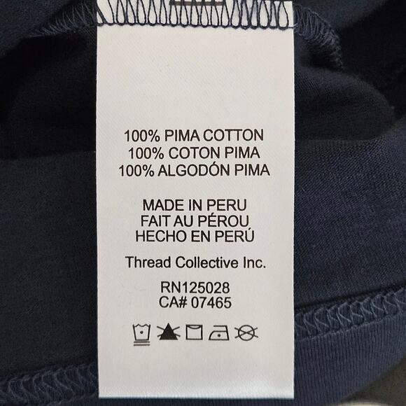 Psycho Bunny V-Neck Logo Pima Cotton T-Shirt Navy Blue | Big Man XXXL - Picture 13 of 16